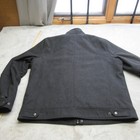 Levis Jacket Men Xl Black Pocket Quilt Lined Insulated Fleece Wool Blend Trucker