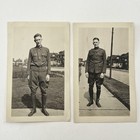 Antique Vintage Snapshot Photograph Young Military Army Man Lot Car Hat Uniform