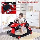 Homgx Baby Walker With Wheels  Convertible Baby Push Walker   Race Car Mode     
