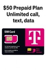 T-mobile Prepaid  50 Unlimited Plan  Talk Text Data   Fast Easy Activation