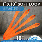 4 Pack 1  X 18  Soft Loop Tie Down Strap Motorcycle Dirt-bike Atv Utv 800lbs Wll