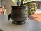 Antique Victorian Silverplate Cache Pot Lilies Chariots Cherubs Lions Heads Deer