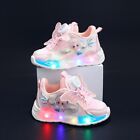Girls Led Luminous Sport Shoes  flashing Light Up Sneakers With Rotating Buckle