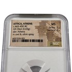 Ancient Greek Attica  Athens 0 65g Silver Ar Obol Coin - Ms Graded By Ngc