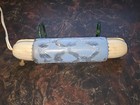 Vintage Electrolite Art Deco Blue Frosted Glass Headboard Bed Bullet Lamp Works