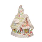 Kurt Adler Battery-operated Led Light Up Pastel Gingerbread House  12 5 