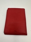Royce Red Leather Passport Travel Wallet Document Holder Euc