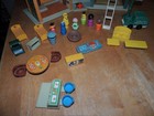 Vtg Fisher Price Play Family  938 Sesame Street Apartment Complete  Chalk eraser