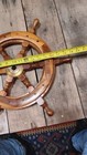 Vintage 19 Inch Teak Wood And Brass Nautical Captain s Ship Wheel