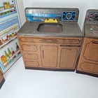 Vintage Wolverine    sunny Suzy    Metal Toy Kitchen Set     Stove  Fridge  Sink Rare 