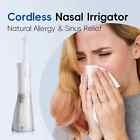 Electric Neti Pot Nasal Rinse System With 30 Salt Packs   2 Tips For Relief