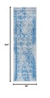 Runner Rug 2 6 X 22 Grey Blue Distressed Vintage Floral Adr109a Safavieh Design