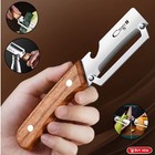 1 Pc Stainless Steel Peeler With Wooden Handle     Fruit   Vegetable Slicer-new