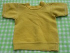 Vtg 60s Norwich Baby Peanut Snoopy Yellow Short Sleeve Sweatshirt Baby Size 2