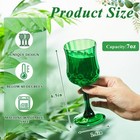 Pinkunn 50 Pcs 7 Oz Plastic Wine Glass Drinking Goblets  Green