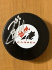 Quinton Byfield Autographed Team Canada Puck  coa 
