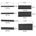 Mcigicm 127pcs Heat Shrink Tubing 2 1  Electrical Wire Cable Wrap Black