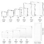 Yolev 12pcs Acrylic Stamp Block Clear Stamping Blocks Tools Set Assorted Sizes
