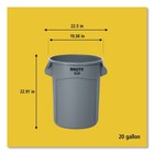 Rubbermaid Commercial Fg262000dgrn Brute 20 Gal Resin Container - Dark Green New