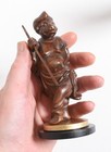 Antique 1800s Pair Chinese Wood Carvings Of Pigsy And Monkey King Carved Figures