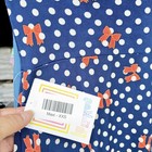 Nwt Lularoe Maxi Skirt Xxs Blue And White Red Bows Patriotic America July 4th