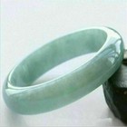 Chinese Natural 54-64mm Light Green Jade Bangle Hand Carved Jade Bracelet