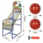 Arcade Blue Basketball Game Set Indoor Outdoor Dual Play Pump Balls Holiday Gift