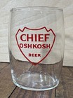 6 Vintage Chief Oshkosh Beer Glasses Arrowhead Logo Wisconsin Brewery