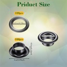 Hjzhii 200 Sets Black Metal Eyelets  1 4 Inch Grommets Eyelets With Washers Eyel