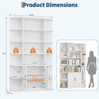 75in Tall Bookshelf With Storage  6-tier 47  Wide Modern Farmhouse Standing Book