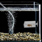 6pcs Fish Tank Feeder Dish Aquarium Shrimp Feeder Dish With Suction Clear Tan   