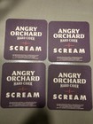 Angry Orchard Hard Cider    scream    Promotional Coasters Breweriana 4 Count Horror