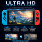  3 Pack  For Nintendo Switch Premium Screen Protector Ultra Clear Hd