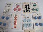 Lot Of Vintage Sewing Buttons Mixed Material On Cards Free Shipping