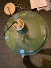 Vintage Green Enamel Farmhouse Industrial 16  Pendant Led Rewired Light