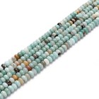 Natural Mixed Amazonite Smooth Rondelle Beads Size 5x8mm 15 5   Strand