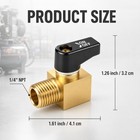 2pcs Brass Air Compressor Drain Valve 1 4  Npt Male Thread Ball Type Drains V   