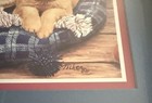 Linda Picken Artist Print Cocker Golden Retriever Dogs Framed Matted Artwork