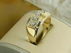 2ct Round Cut Lab-created Diamond Men s Wedding Band Ring 14k Yellow Gold Plated