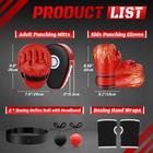 4-in-1 Boxing Gloves And Punching Mitts Set For Boys   Girls  Kids Boxing