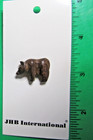 Vintage Jhb 3 4  Bear Brown Wood  Applied Shank Novelty Button-j5