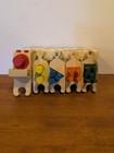 Vintage Guidecraft Wooden Interlocking Concept Train Toy In Original Box