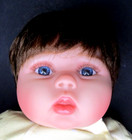 Kadora Reborn Baby Doll 22    Lifelike Brown Hair Blue Eyes Eyelashes Weighted