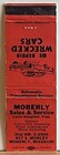 Moberly Sales   Service Moberly Mo Missouri Auto Repair Vintage Matchbook Cover