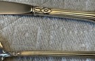 Vntg Antique 1939 Towle Sterling  silver Plumes  Sugar Spoon Master Butter Knife