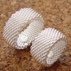 Unisex 925 Sterling Silver 9 Mm Mesh Band Love Wedding engagement Ring  All Size