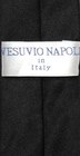 Vesuvio Napoli Boys Clip-on Necktie Solid Black Color Youth Neck Tie