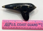 Vintage Ocarina G3  Antique Black And Gold Hand Painted