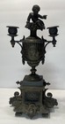 Pair Of 19th Century French Gilt Metal Vase Form 14  Candelabra With Cherubs