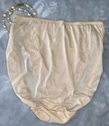 Vintage Wacoal   Xl 8   Bodysuede Hi-cut Brief Panties    89371  Natural Sheer